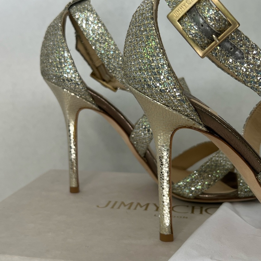 Jimmy Choo Gold/Silver Women's Heels New With Box - Picture 3 of 13
